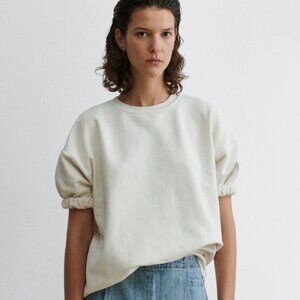 Rachel Comey Stanza Sweatshirt - Large in Cream/White